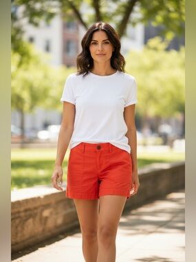 a.n.a Bright Red Casual Shorts